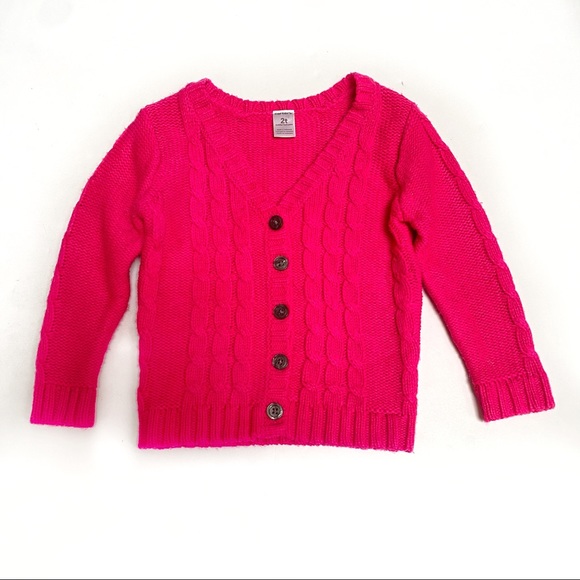 Carter's Shirts & Tops Carters Toddler Girls Hot Pink Cable Knit